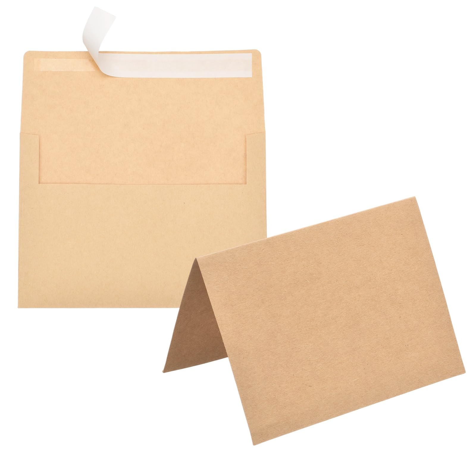 PATIKIL 20Pack Light Brown 5x7 Envelopes with Cards, Self Seal A7 Envelopes with Folded Cardstock for Greeting Cards Wedding Greeting Birthday Invitations Letter Mailing — image 1