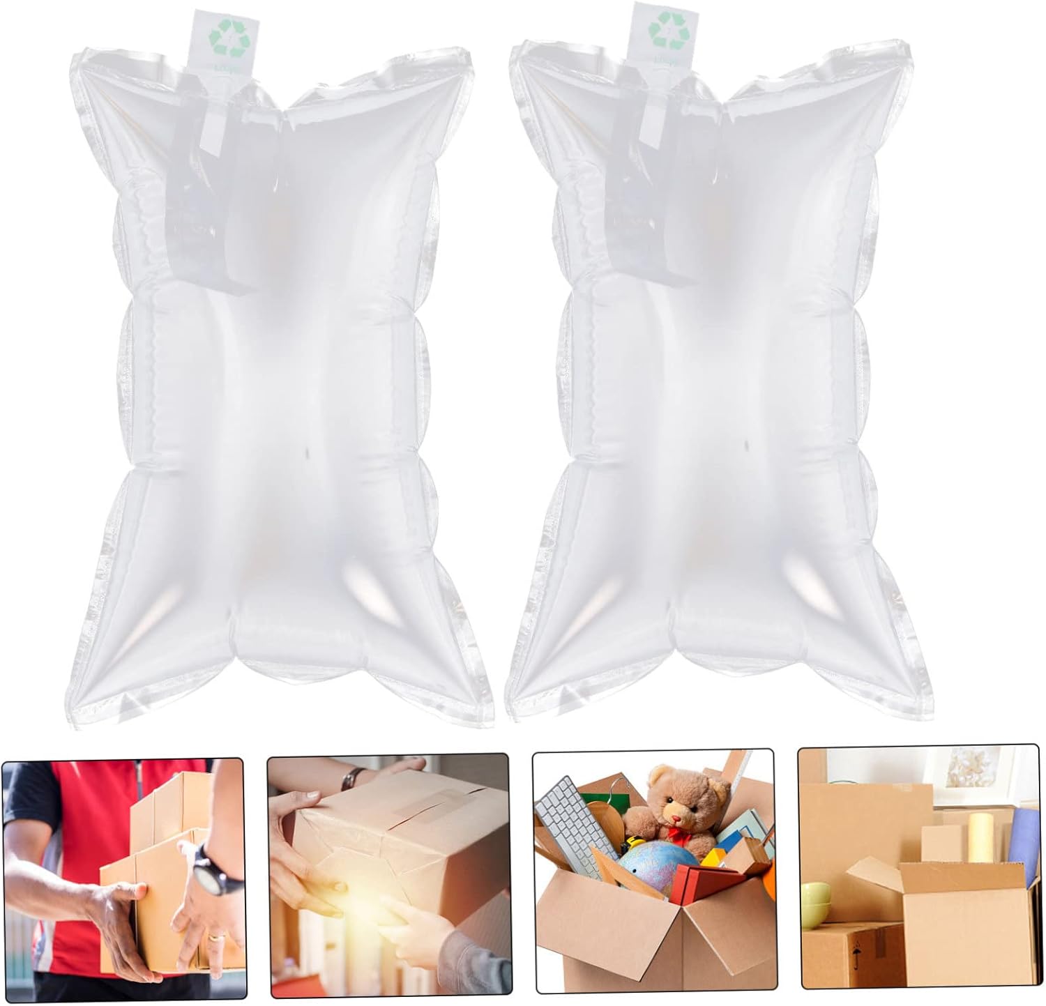 STOBOK 100pcs Inflatable Air Pillow Bags for Shipping and Packaging Cushioning Wrap for Secure Item Transport and Recyclable Filler
