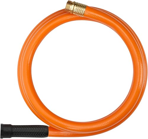 Worth Manguera de jardín corta con plomo de 34 pulgadas x 10 pies, sin enredos, sin fugas, manguera de agua de PVC duradera y resistente con