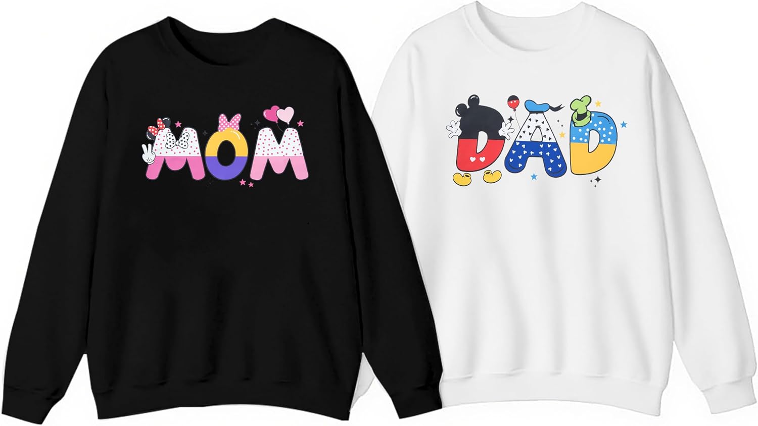 ASTANFY Mom Sweatshirt Dad Sweatshirts Magical Family Matching Outfits Mom and Dad Long Sleeve Shirt Mother Father Day Tops
