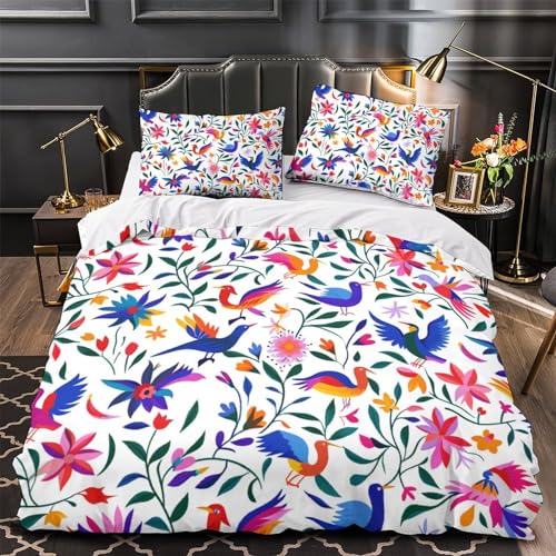 Fleurs microfibre de housse de couette antibactérien 3 p - 4