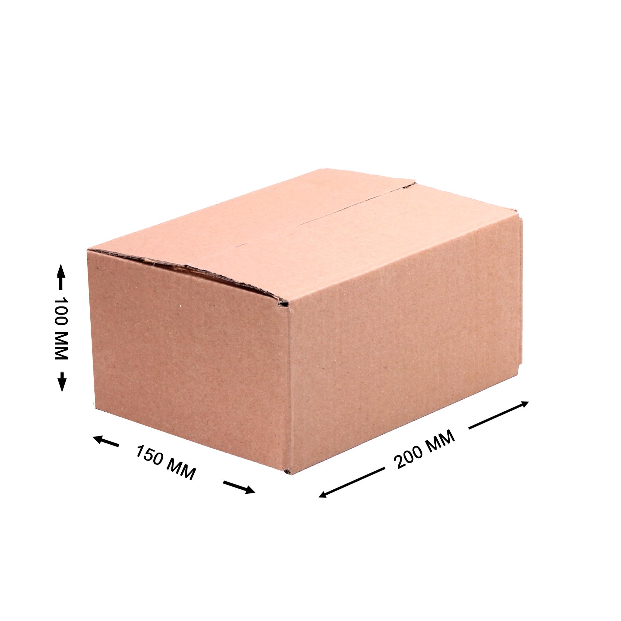 Kartons versand 200x150x100 mm 100 Stück | 1-wellig B-Welle Versandkarton Klein für DHL Päckchen S | DPD XS | GLS XS | Hermes Päckchen | Shipping Box Päckchen Kartons E-Commerce, Paket Karton (100)