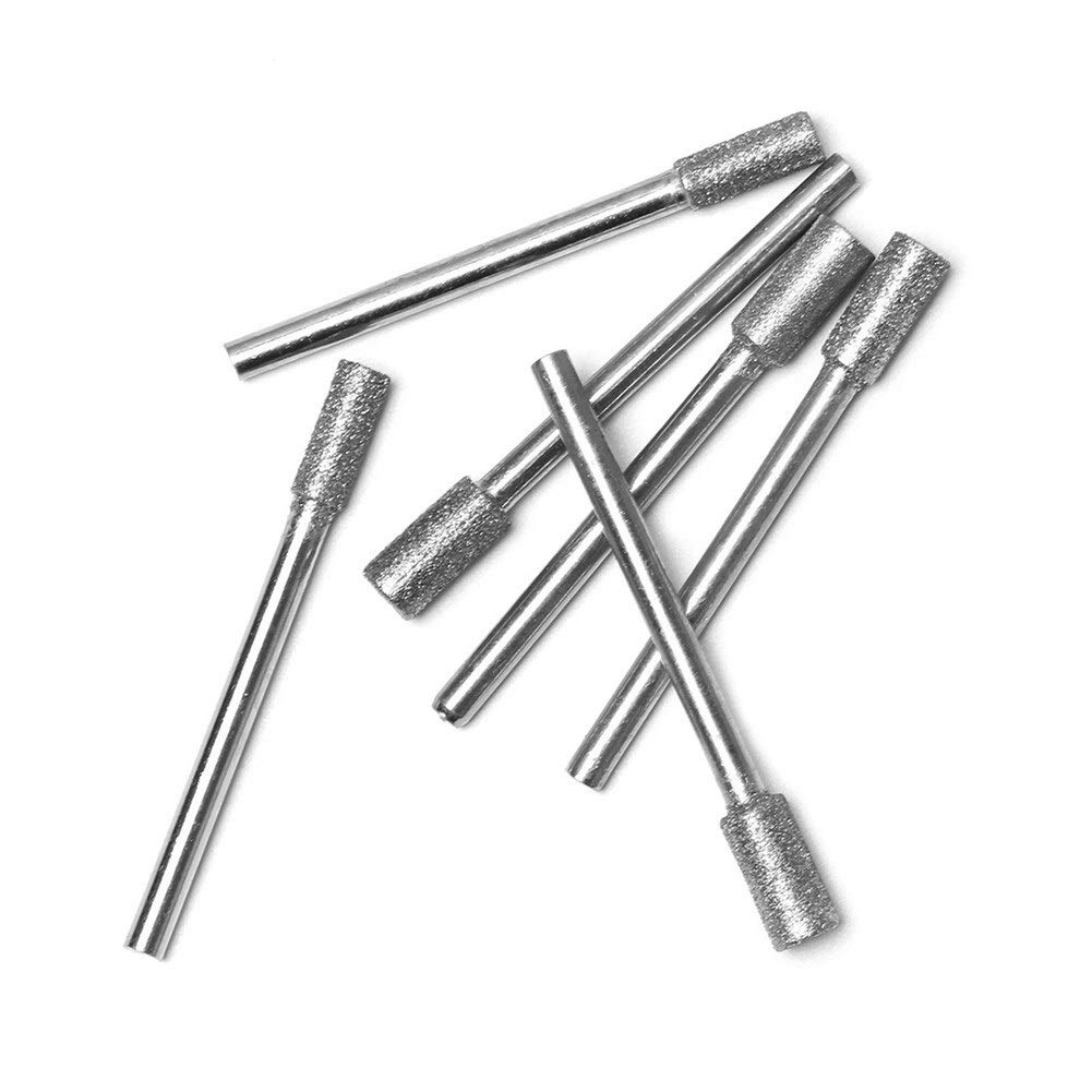 Herramientas de pulido abrasivo Micro-tallado lima redonda de la aguja, 5 piezas de diamante de la motosierra afilador (Color : 5mm)