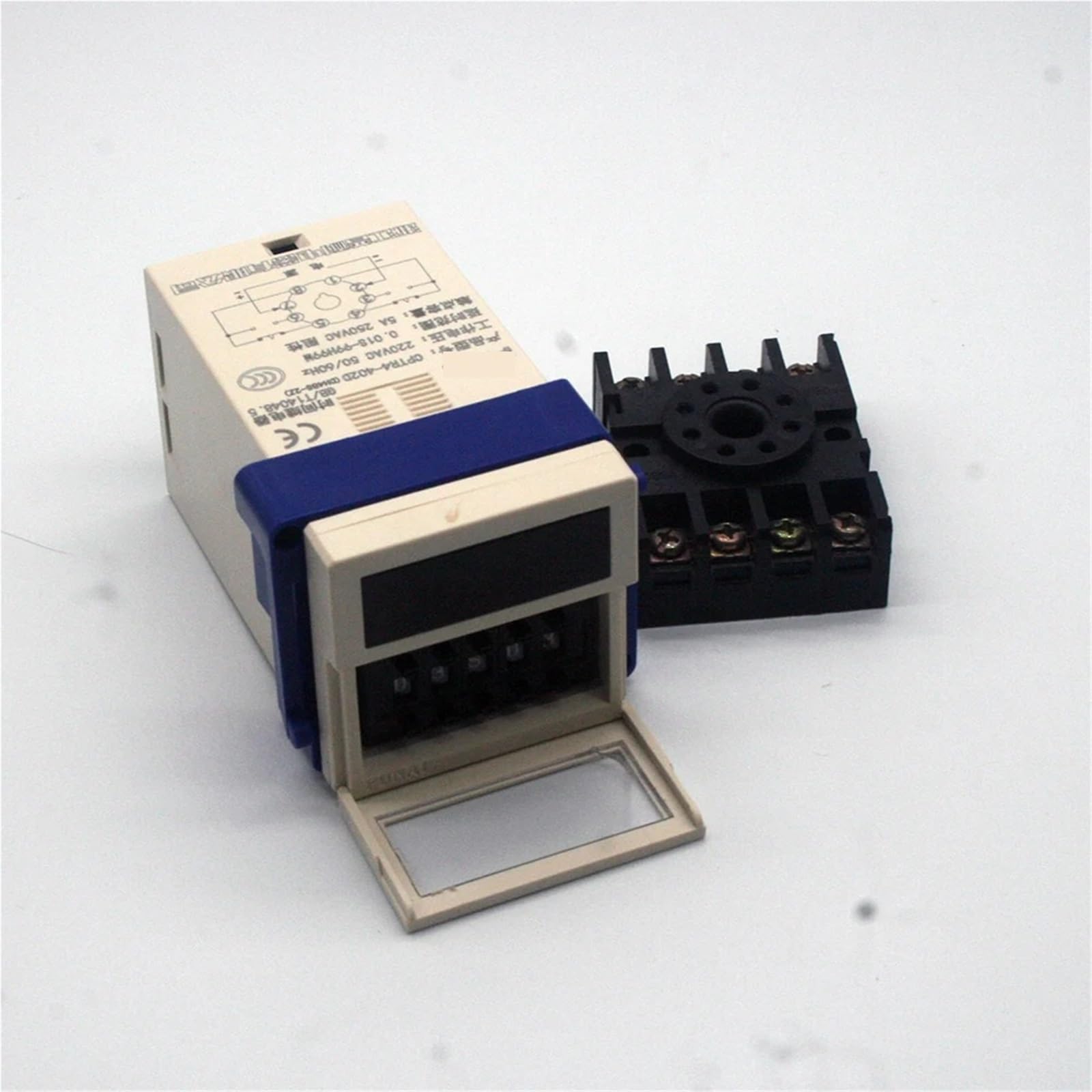 DH48S-1Z LED Digital Temporizador programable Interruptor de relé de Tiempo DH48-2Z 0,01 S-99H99M Carril DIN AC110V 220V DC 12V 24V Base de Enchufe(DH48S-2Z,DC24V)