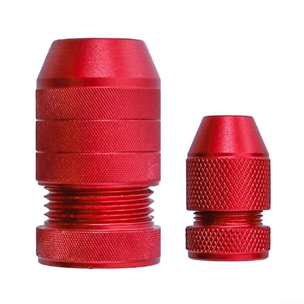 Evenoonest Adjustable Drill Bit Stop Collar Set 2pcs with Aluminum Alloy Build and Anti Skid Lines for Improved Drilling Accuracy
