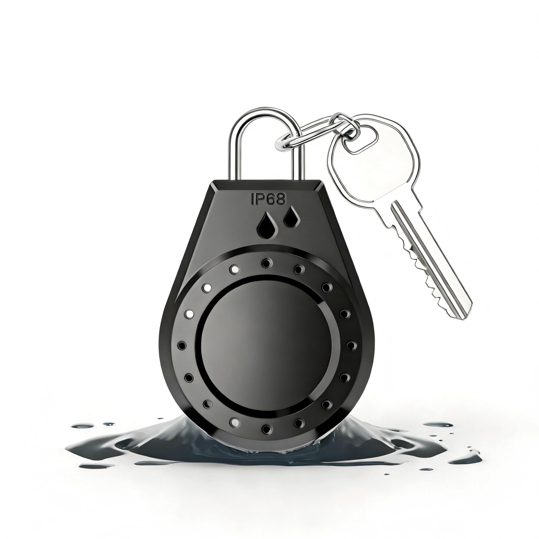 for AirTag Keychain Holder Waterproof Shockproof Case with Stainless Steel Shackle for Pet Collar, Keys, Luggage