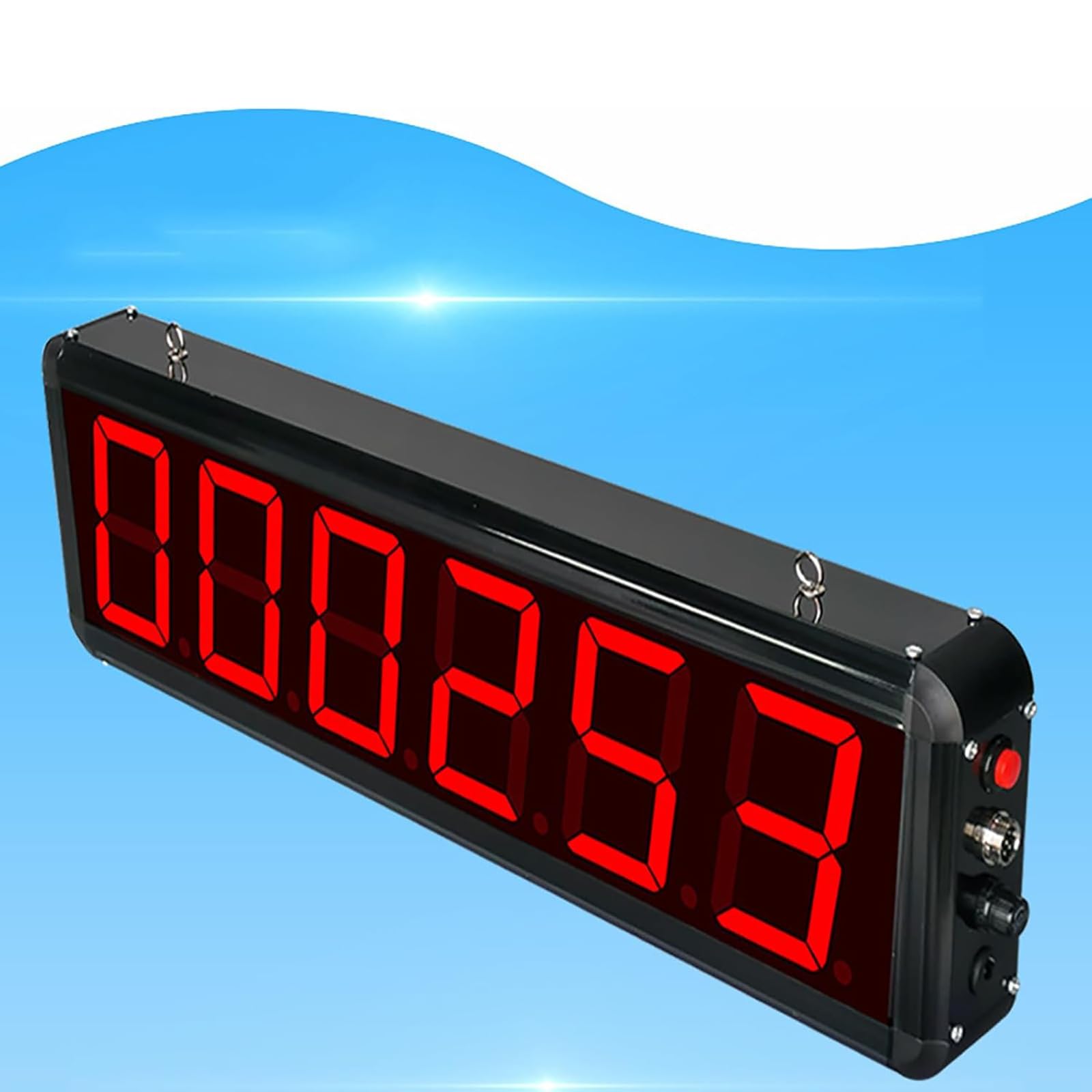 Compteur numérique LED à 6 chiffres, détection précise jusqu'à 999999, distance de 70 cm pour bande transporteuse, comptage des personnes et des visiteurs