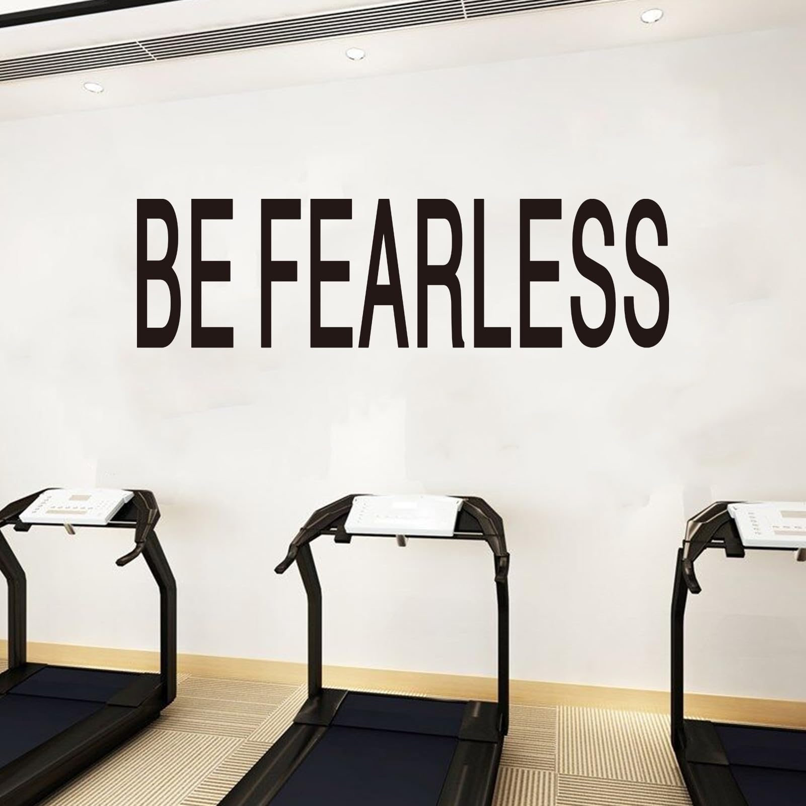 VODOE BE Fearless Wall Decals Motivational Gym Office Wall Stickers Inspirational Quotes School Classroom Bedroom Wall Art Decals Vinyl Sports Positive Exercise Fitness Garage Wall Decor 35"X9.8" - Image 2