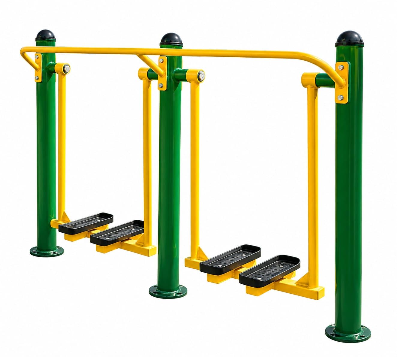 Green Aura Double Air Walker Outdoor Exercise Machine 4 Gliders | Park Fitness Equipment, 4-Person Capacity, Steel Frame Build, Ground Mount Design, Full Body Workout-image-17