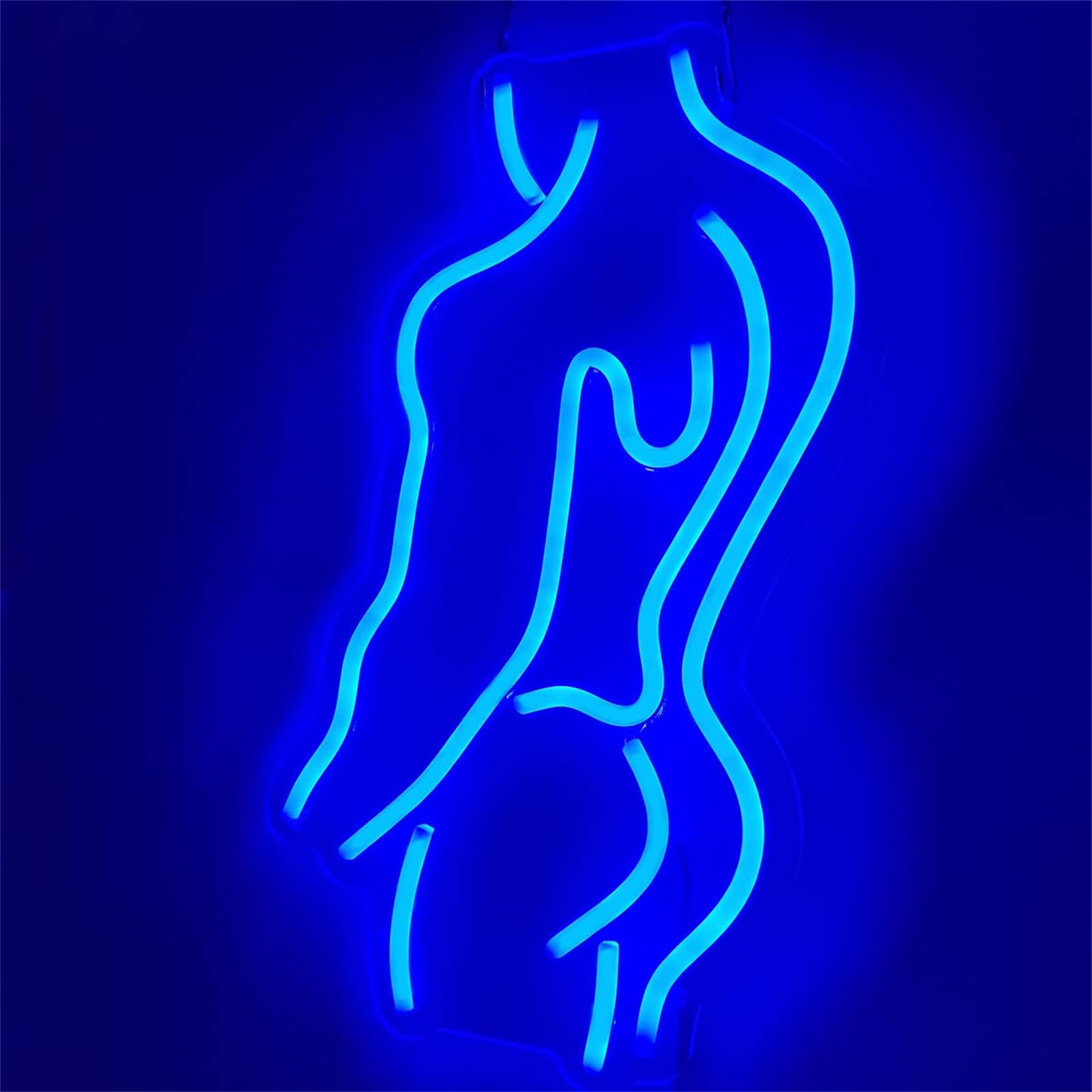 Man Body LED neonowy znak, super jasny, akrylowy, ręcznie robiony światło LED, neonowe światło, znak ciała mężczyzny do sklepu, wystawa, piwo, bar, USB z przełącznikiem, niebieski