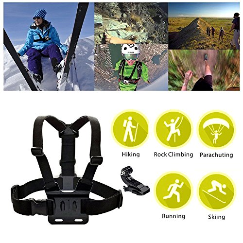 Image of Action Pro Accessories Kit Compatible with GoPro-13 /12 /11 /10 /9 /8 /7 /6 /5 /4 /3+ Session Accessory Bundle Set for Action Camera SJ4000 /SJ5000 /SJ6 /Xiaomi /Yi-Flotation Handle+Head Strap+Chest Strap
