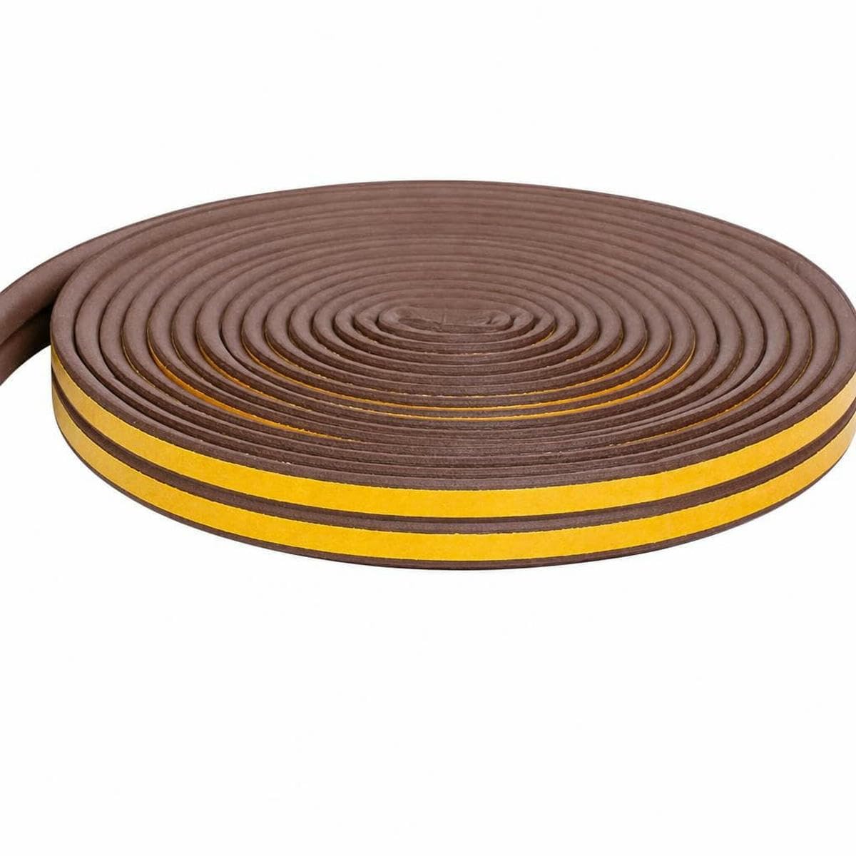 5M/10M Window Weather Strip Self-Adhesive Acoustic Rubber Foam Seal Strip Tape Windproof Insulation Door Weatherstripping-brown-E-10M