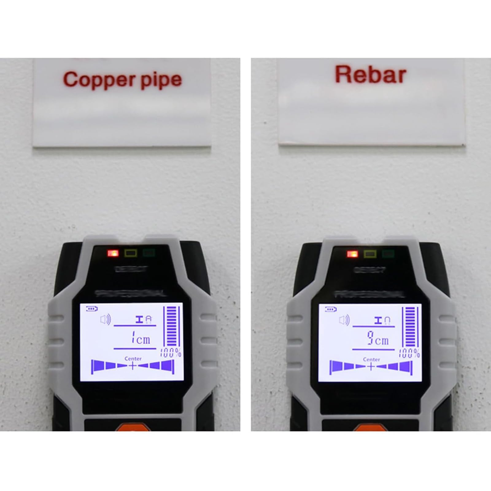 Detector De Vigas Electrónico, Detector De Vigas De Pared con Alertas Audibles/Pantalla LCD, Claro para Leer, para Detectar Madera Viva/Cables De CA/Metal