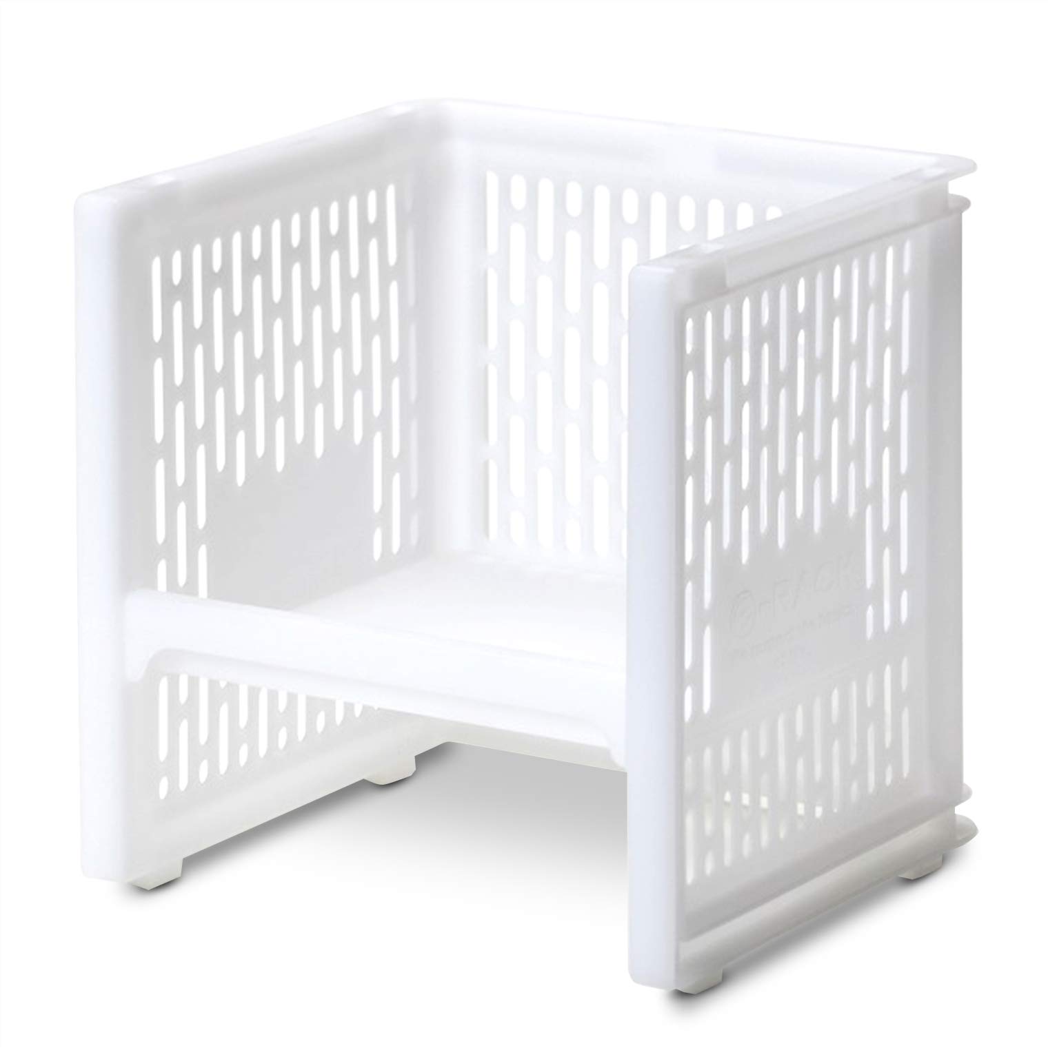 Sanko Plastic Rack, Simple White, Width 9.4 x Depth 8.7 x Height 9.8 inches (24 x 22 x 24.8 cm), Stackable Storage, E-Rack, SS (Made in Japan) 431196