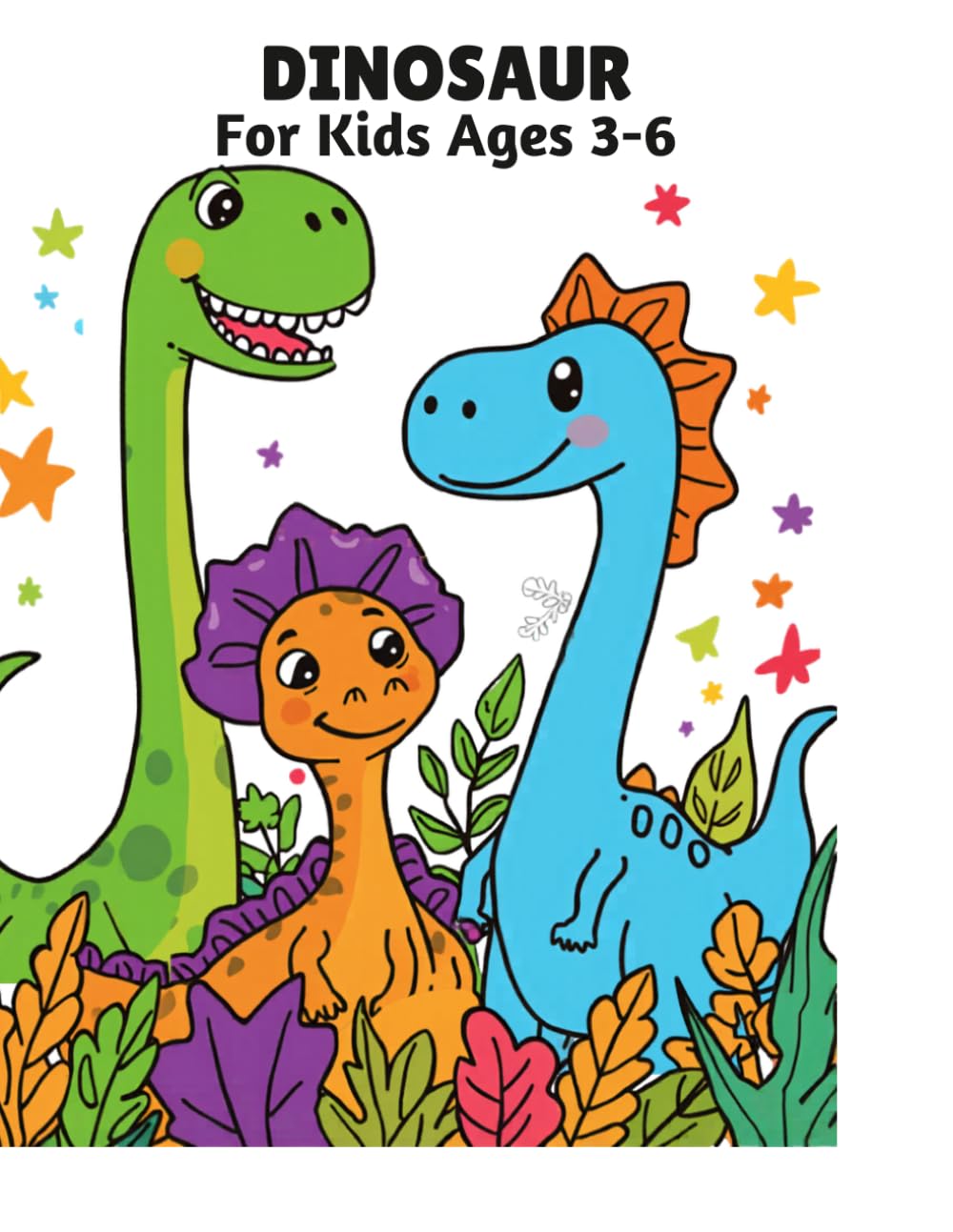 Dinosaur Coloring Book for Kids Ages 3-6