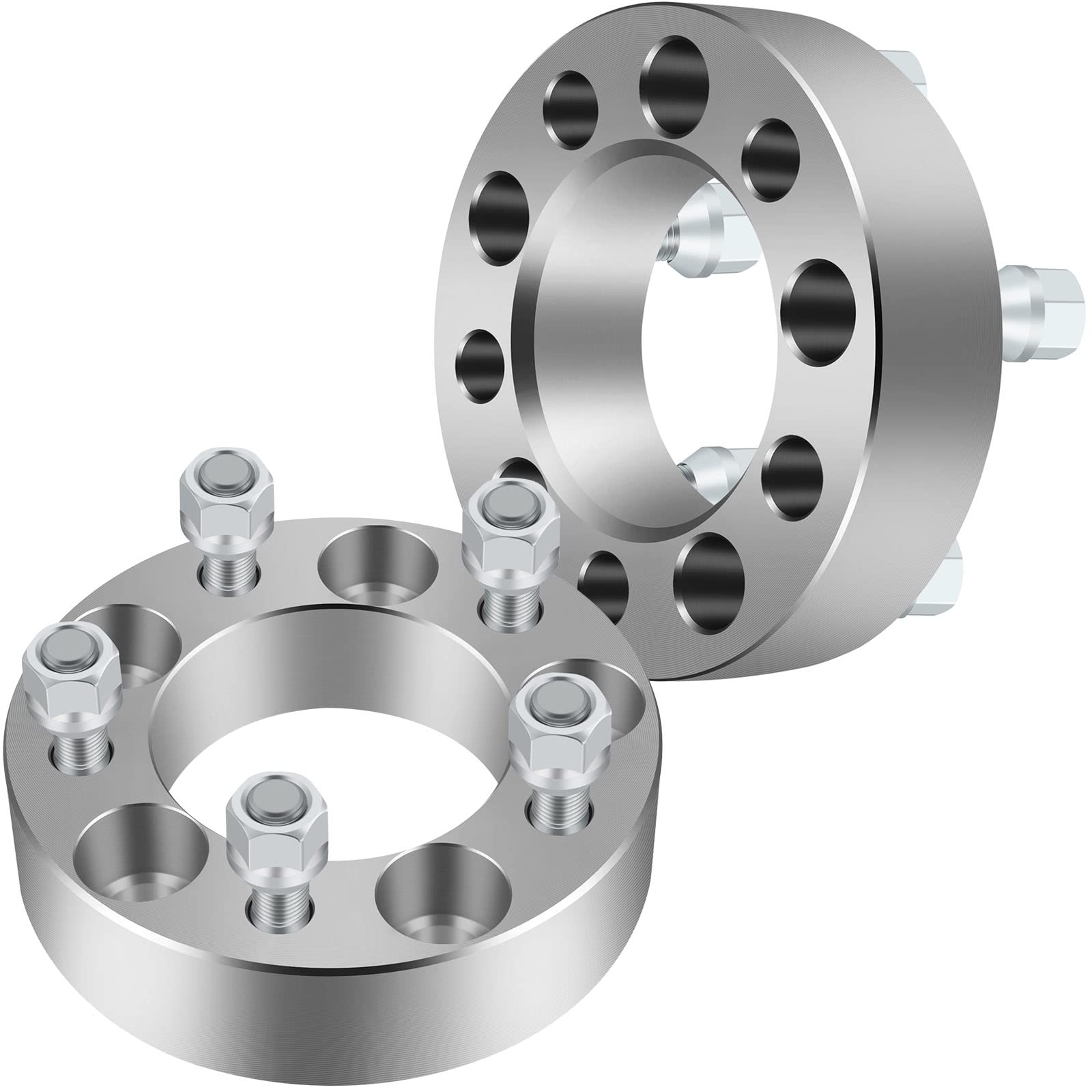 SCITOO 2Pcs 5x4.5 Wheel Spacers 1.5 inch for Ford/for Jeep Silver