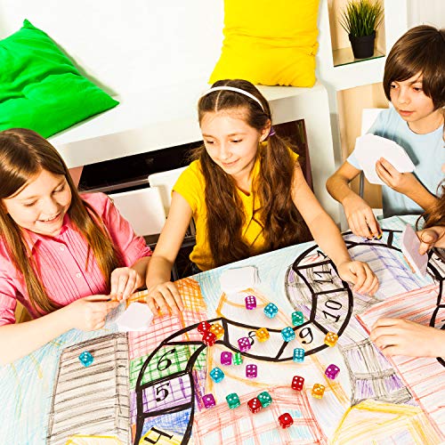 image for TecUnite Game Dice Sets 30 Pieces 6-Sided Game Dice 14 mm Translucent 