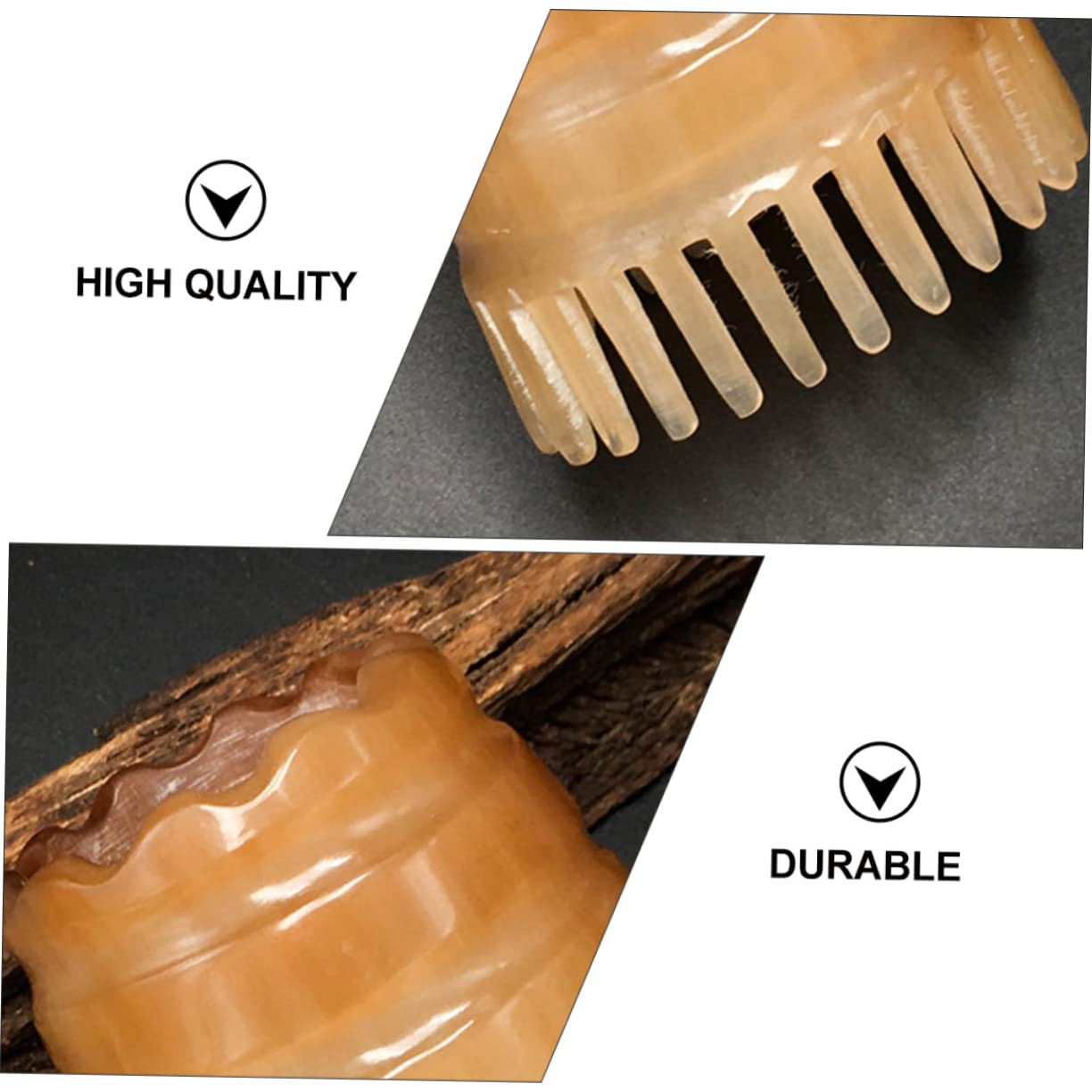 2piezas Masajeador De Cabelludo De Búfalo Natural Cepillo De Lavado De Cabello Masaje Para El Crecimiento Del Pelo Color Aleatorio