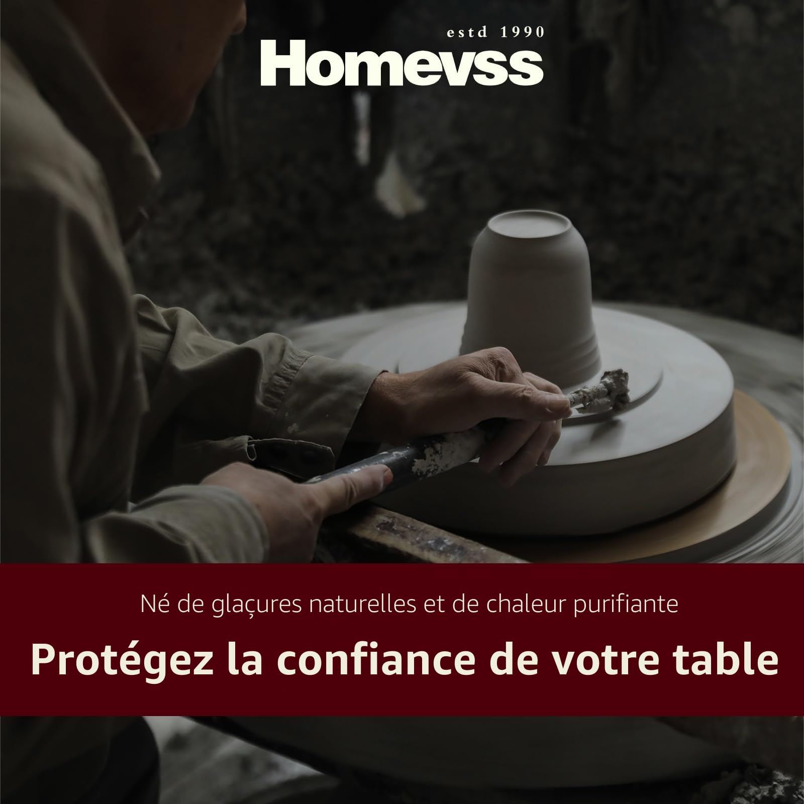 HomeVSS Ensemble de vaisselle 20 pièces - Pour 4 personnes, ensemble d'assiettes et de bols à glaçure réactive Bubble Frost | Ensemble de vaisselle allant au micro-ondes et au lave-vaisselle
