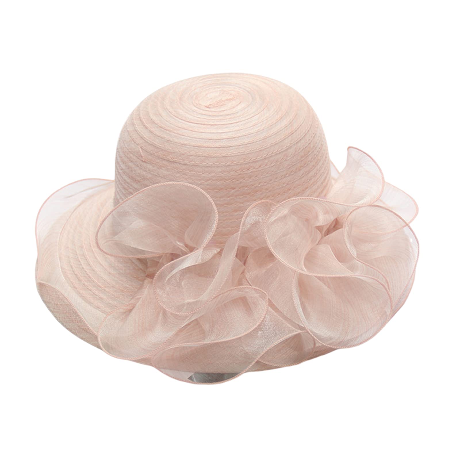 COSSIKA Derby Hat Derby Hat for Women Organza Tea Party Hat Women Fascinator Hat Church Hat Church Fascinator Wedding Bowlers Hat SunHat