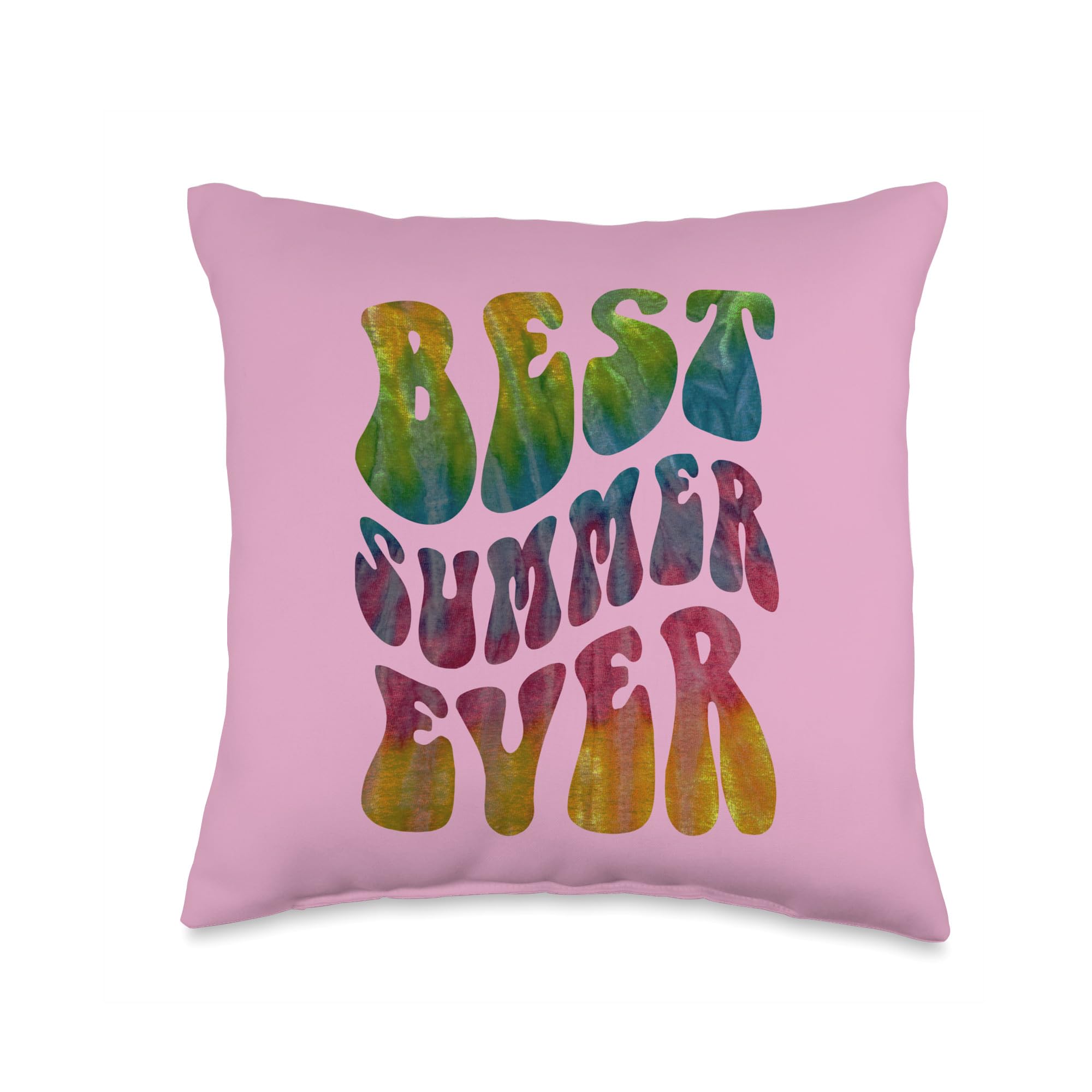 2023 Beach Vacay Cousin Crew Autographs Retro Best Summer Ever Camp Director Counselor Affirmation Throw Pillow, 16x16, Multicolor