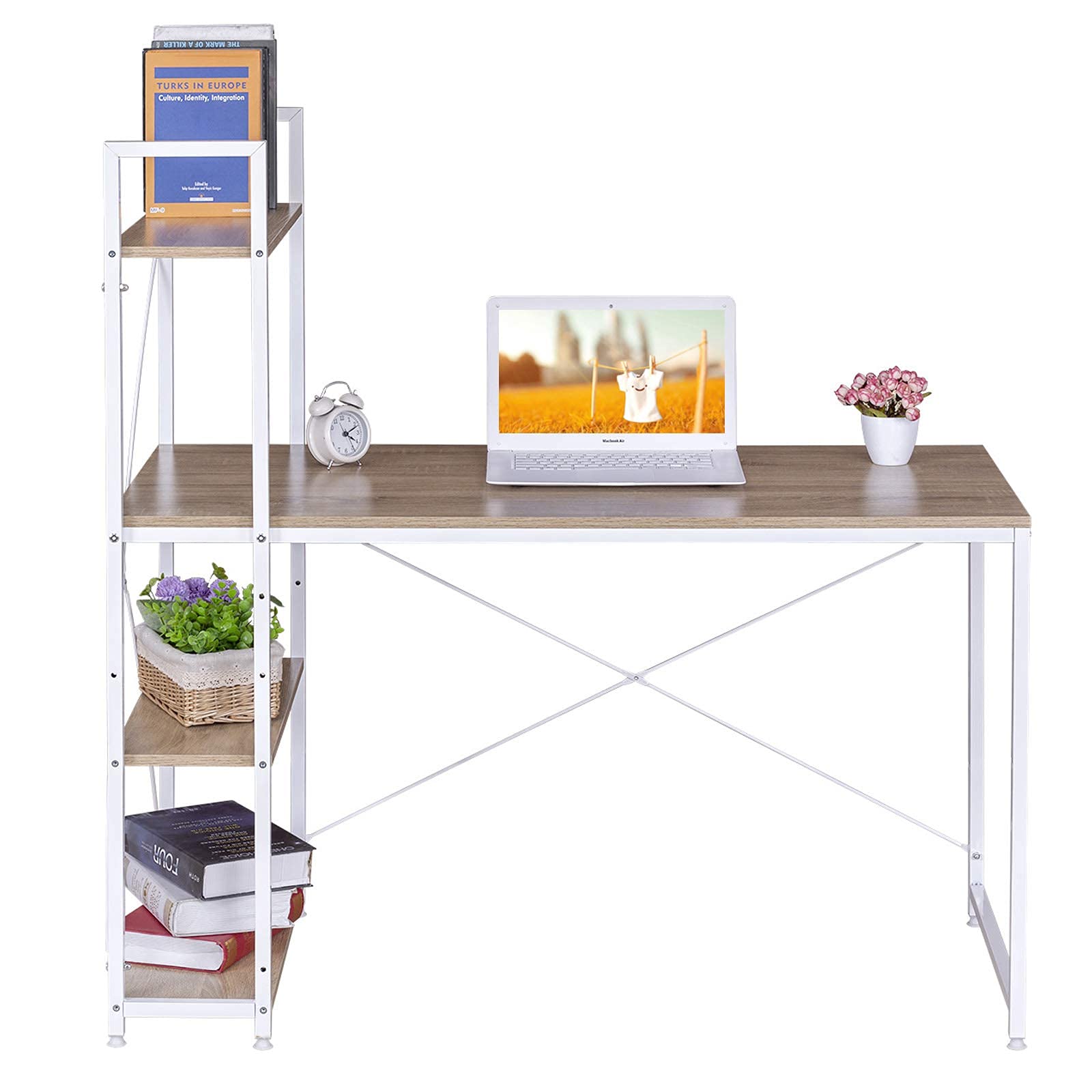 WOLTU Bureau d'Ordinateur, Table Informatique avec Rangement