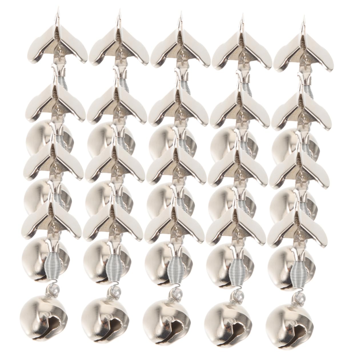 MUSISALY 20Pcs Fishing Rod Alarm Bells Clip Design Bite Indicators for Fishing Poles Loud Sound Fishing Bells for Enhanced Fishing Experience Fishing Supplies
