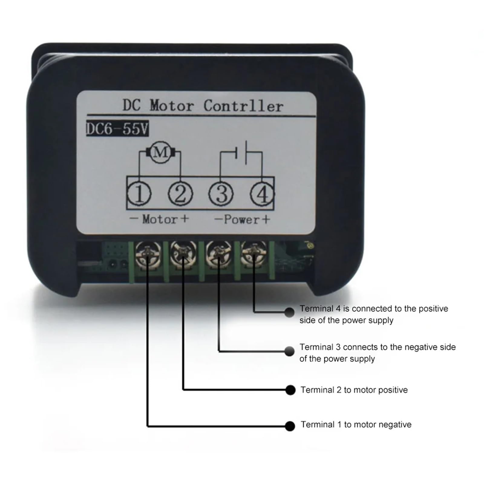 Controlador de Motor DC6-55V 12V 24V 36V 48V 20A DC PWM velocidad ajustable pantalla Digital codificador frecuencia 15KHZ for Motor sin escobillas