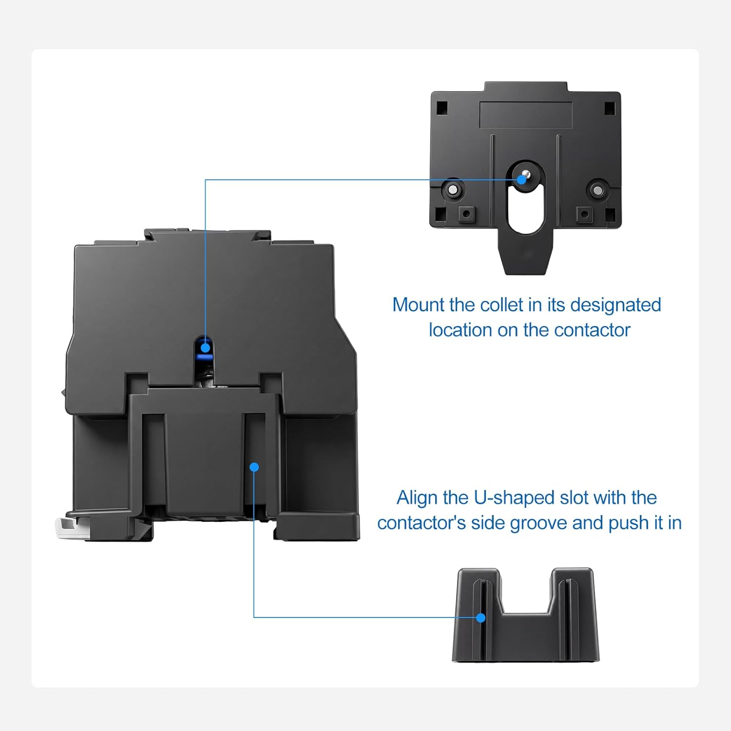 Baomain Mechanical Interlock Kit CJX2-1801, 110VAC 18A - for Motor Forward/Reverse Control & ATS | Includes 2X AC Contactors + 1x Interlock Bracket, DIN Rail Mountable