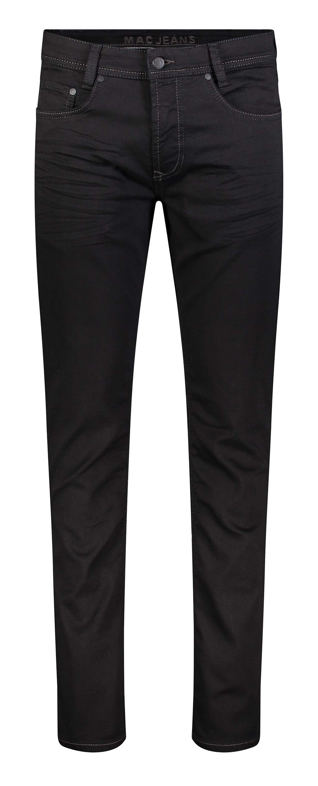 MAC JEANS Herren Straight Jeans Jog'n, Schwarz Black Clean H896, W33/L32