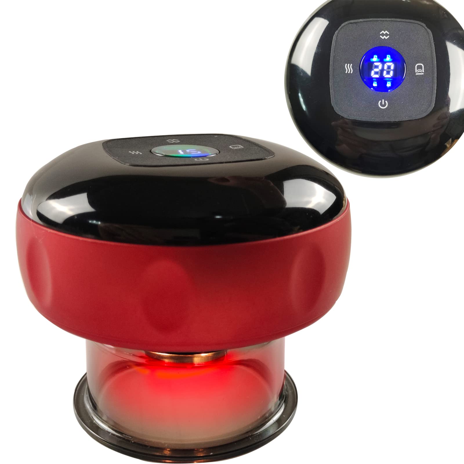 Buy 12 Gears 4 in 1 MultiFunction Electric Smart Cupping Set with Red