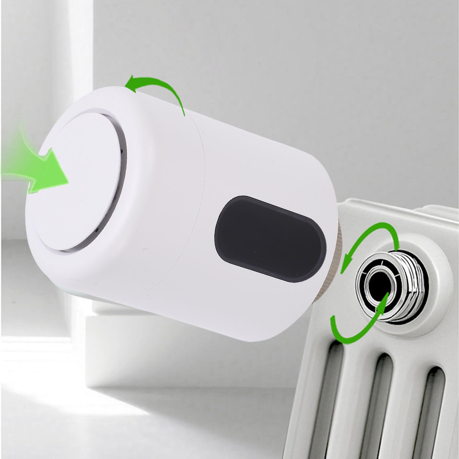 Haofy Válvula de Radiador con Termostato para el Hogar, TRV Compatible con 3.0 con Control Remoto de Aplicación Rango de Temperatura de 5 a 35 ℃ para Automatización del de