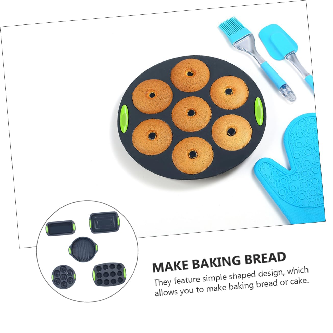Moules à Gâteau Pratique en Silicone Ensemble de 5 Réutilisables et Flexibles Outil de Pâtisserie Cuisine Cuisson Familiale