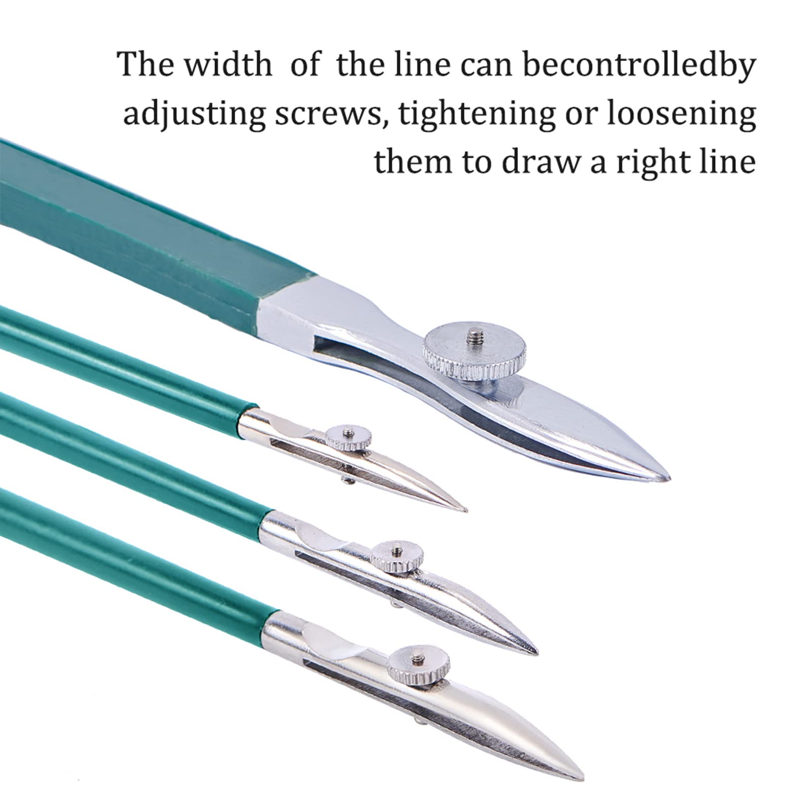 Penne Per Righello D'Arte 4 Pezzi - Penne Fluide Regolabili Per Mascheratura E Disegno Tecnico