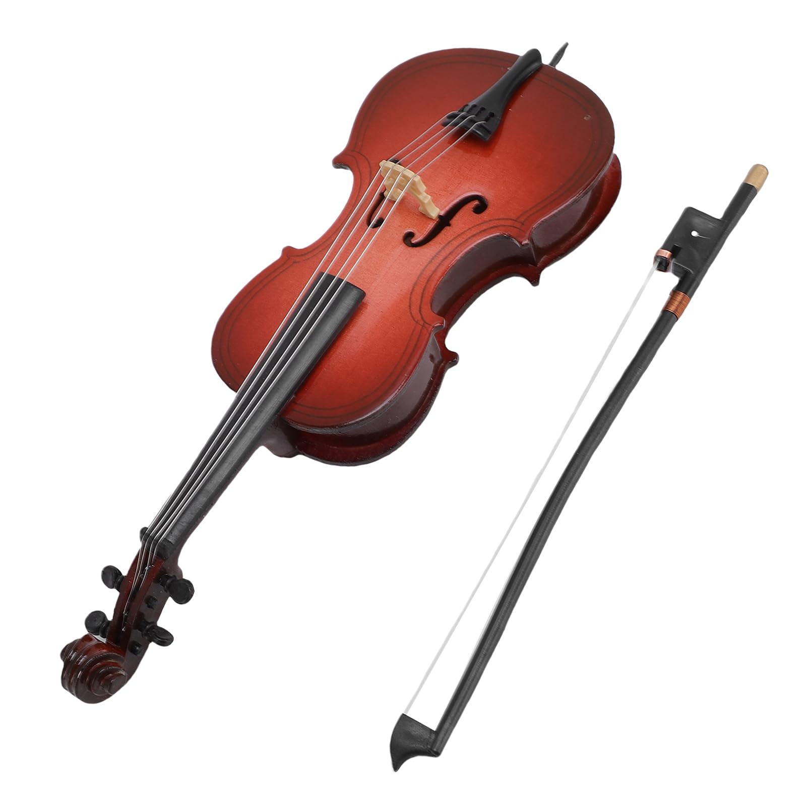 drewniany miniaturowy model wiolonczeli, model repliki instrumentu muzycznego z stojakiem bok case do lalki