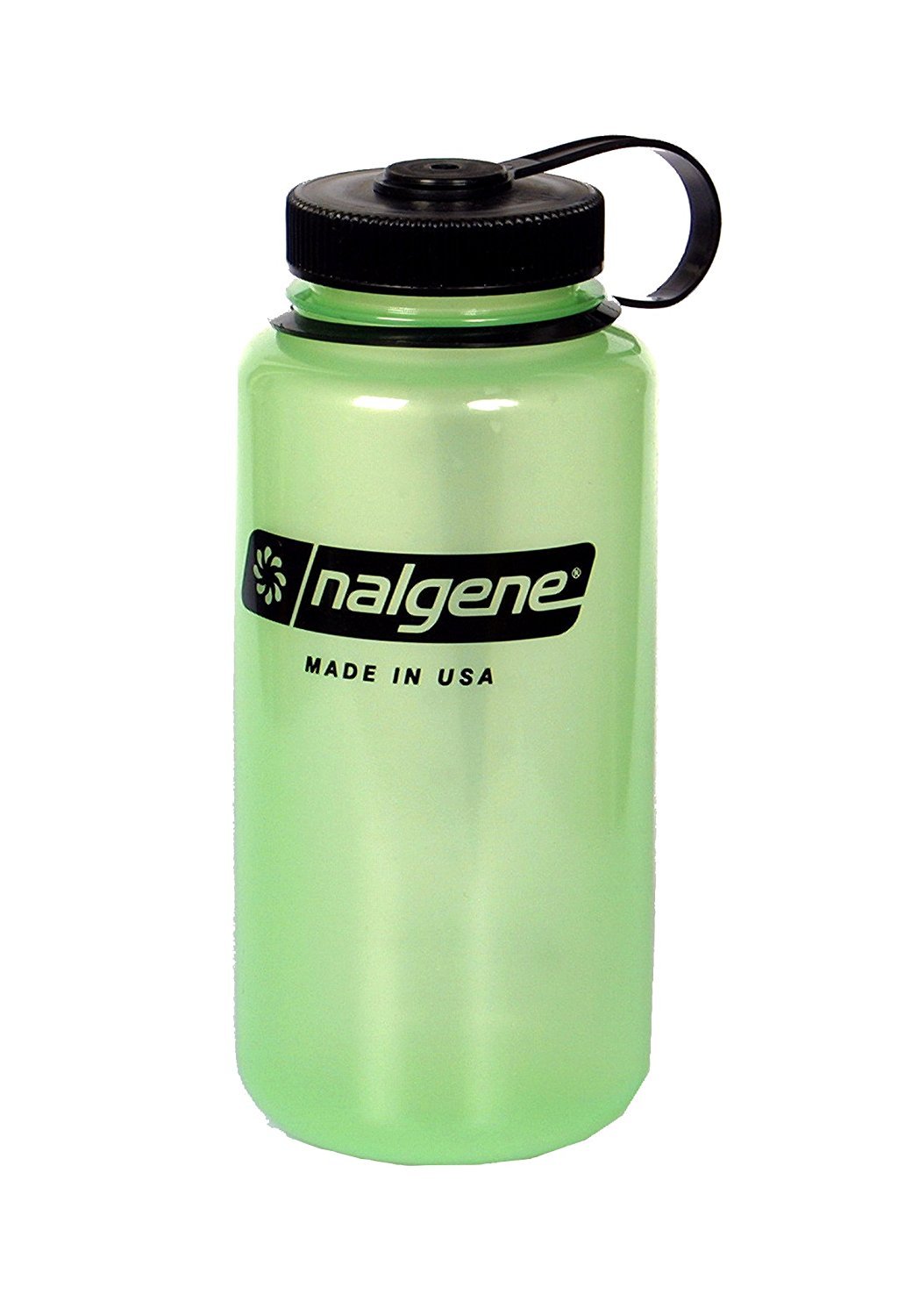 Nalgene 32oz Wide Mouth Water Bottle - Glows Green In The Dark, Super Durable