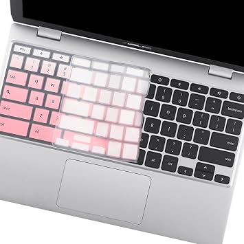 Keyboard Cover for 14 ASUS Chromebook CX1/C434 C434TA 2-in-1 Touchscreen, C302 C302CA, C423/C425TA/C433TA/C523NA Chromebook Skin - Gradient Pink