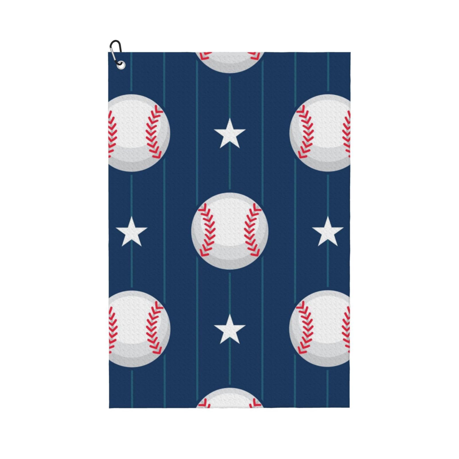 Hnnkloy Star Baseball, 16x24 in Portable Waffle Golf Towels with Carabiner Clip for Golf Bag