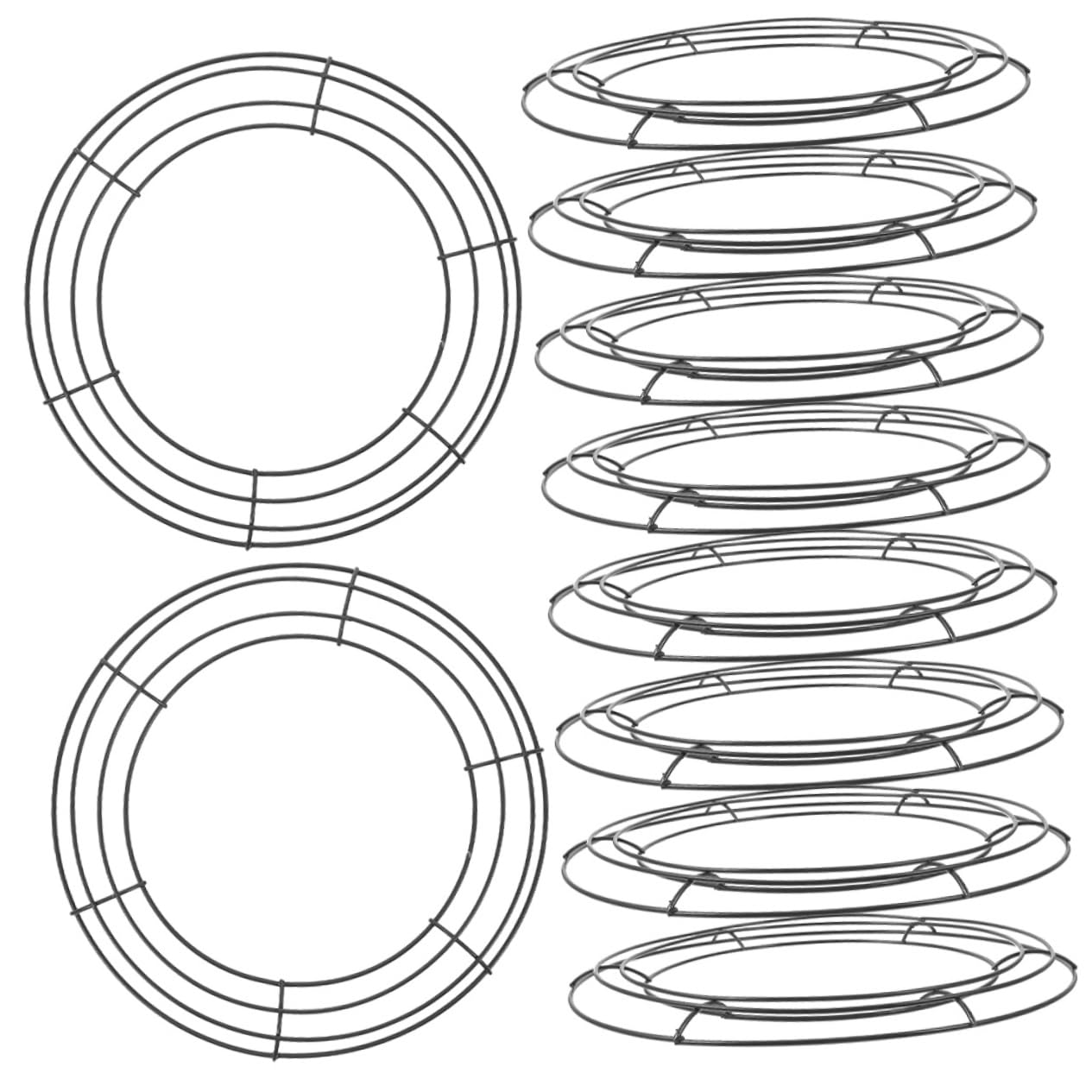 Zerodeko 10pcs Wreath for Crafts Wire Frames for Christmas Holiday Decorations and Versatile Wreath Forms for Use