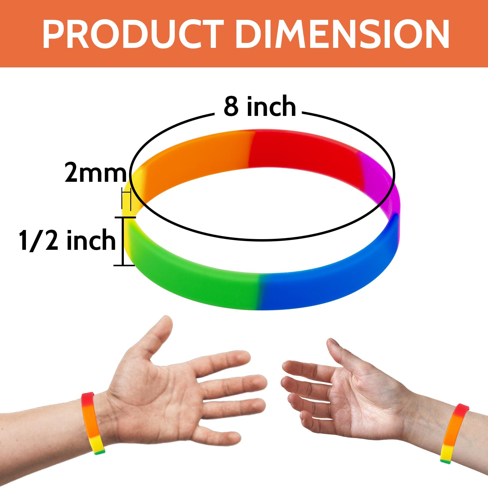 Comtervi Pulseras LGBT De Goma De Silicona Del Orgullo Gay Rainbow Pulseras 6 Colores Pulseras De Goma De Silicona Party LGBT Pulseras Alianza 2 Unidades