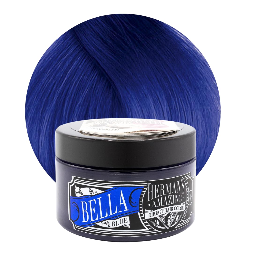 Hermans Amazing Colorazione Vibrante Semi Permanente 8-12 Shampoo (Bella Blue)