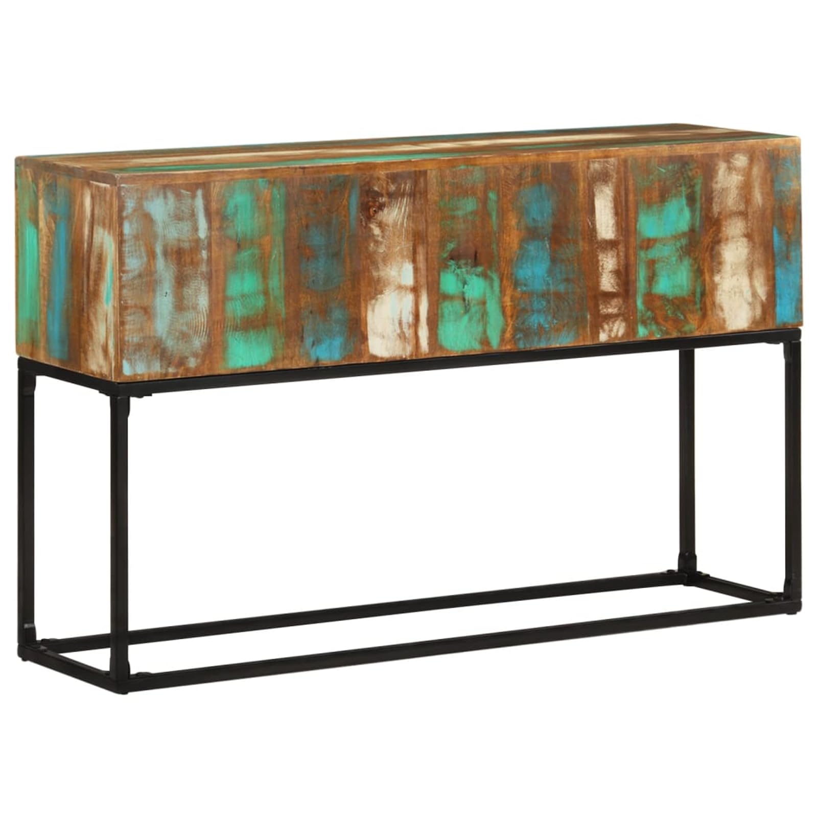 Homgoday Mesa Consola de Madera Maciza reciclada 120x30x75 cm Mesas auxiliares de salón,Mesa Consola Recibidor Mueble de Entrada Estrecha Clásica