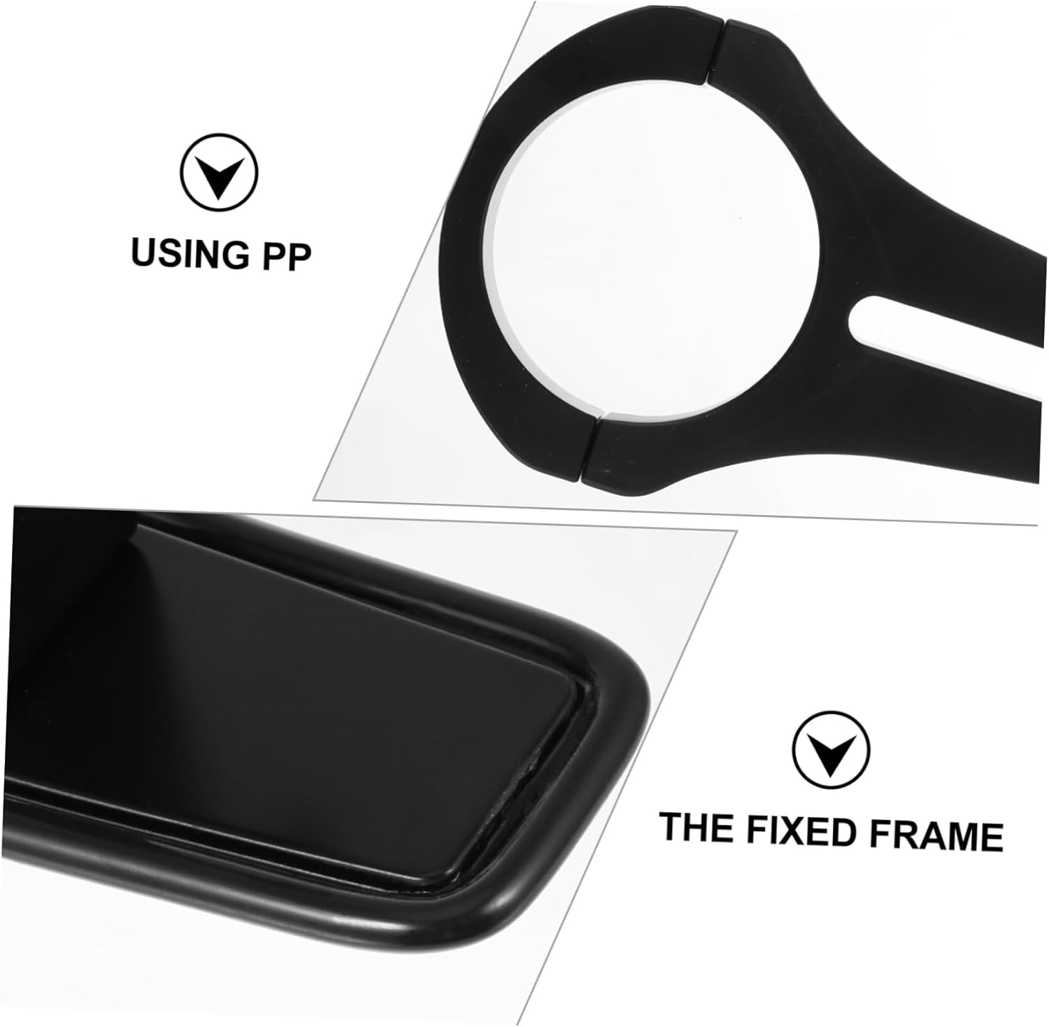 Unomor Utv Rear View Mirror Wide Angle Observation Mirror for Car Shatterproof Pp Glass Glare Decor