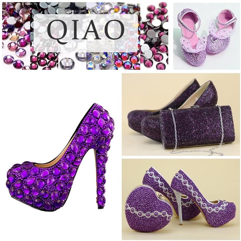 Purple Style Rhinestones Glitter Crystal Flatback Strass Glass Nail Gems Diamond Crystals Rhinestones for Garments Decorations