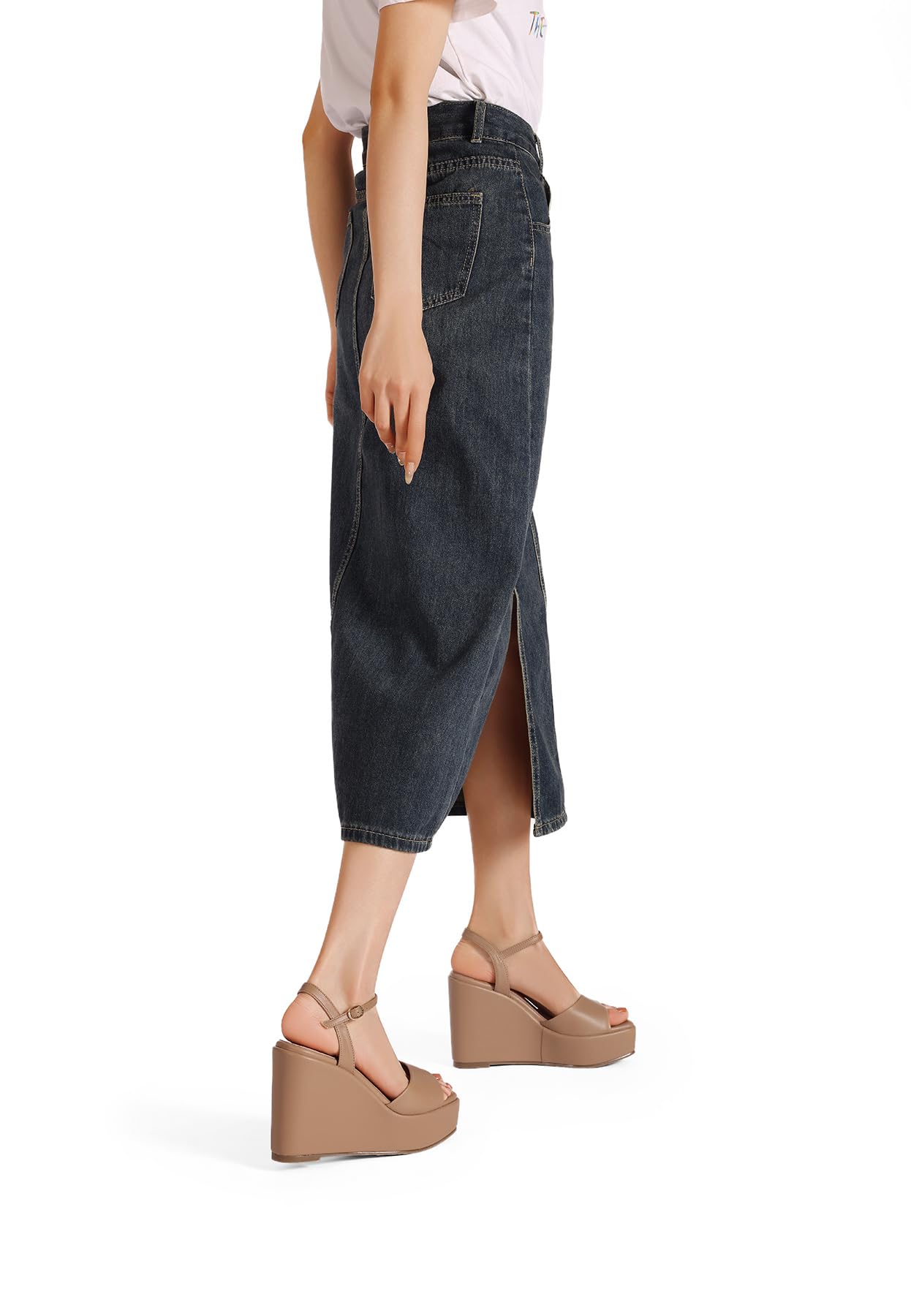 QUEEN HELENA Zeppe con Tacco Alto Sandali Alti con Plateau Casual Donna ZM9914
