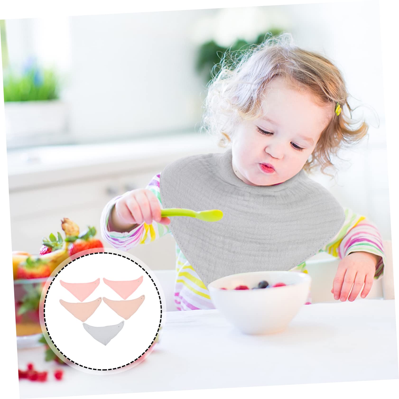 Abaodam 15piezas Baberos Para Bebés Toallas Absorbentes Diseño De Botón Perfectos Para Recién Nacidos Casa