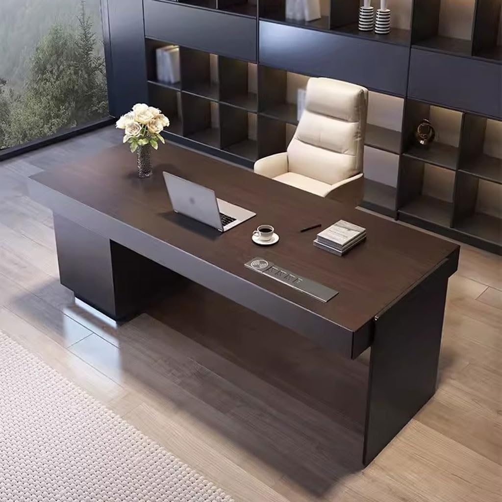 Schreibtisch Der minimalistische Schreibtisch eignet Sich for Firmenbüroschreibtische und kann auch als Heimarbeitstische Computertische verwendet Werden Büro Desk(180 * 70 * 75cm)