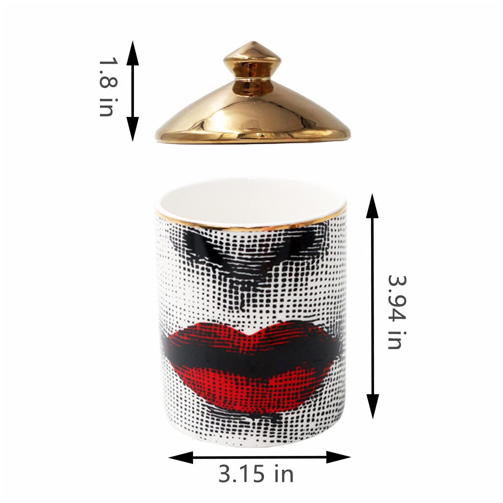Wielkie oko gwieździste niebo aromaterapia słoik na świece z pokrywką ceramiczny uchwyt na wacik do makijażu do domu dekoracja do domu kominka kuchni jadalni do salonu bibeloty świeczniki (F2)