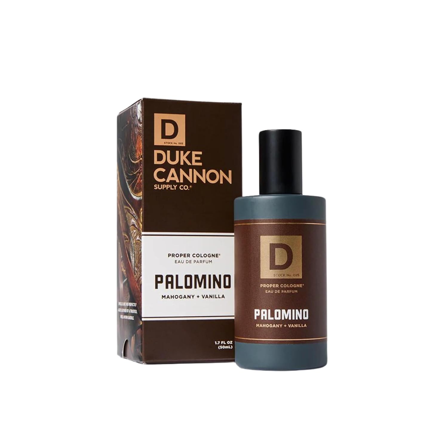 Duke Cannon Proper Cologne Palomino | Men's Eau de Parfum | Mahogany and Vanilla | Subtle, Long-Lasting Natural Scent | 1.7 fl oz Palomino 1.7 Fl Oz (Pack of 1)