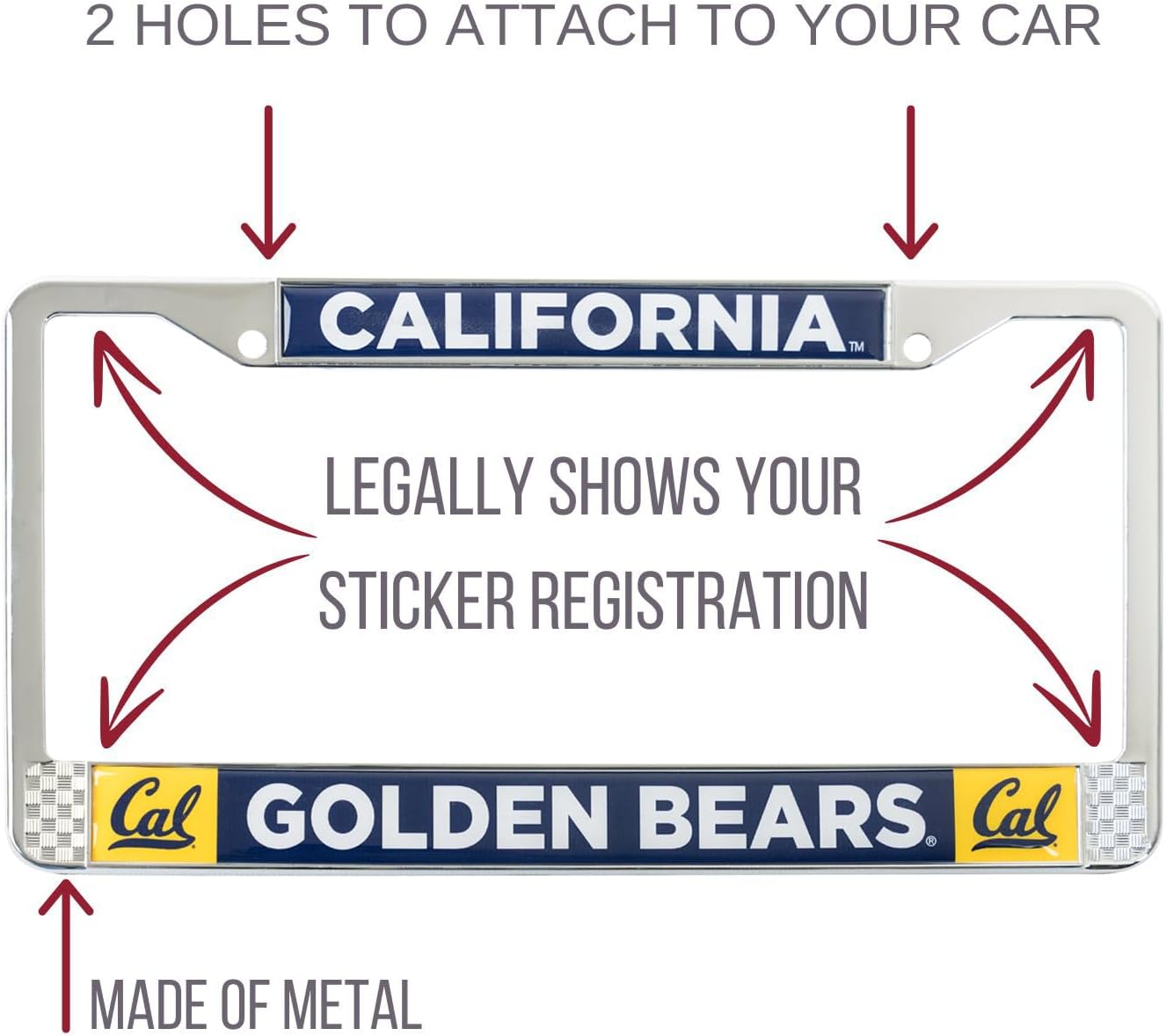 Cal Berkeley License Plate Frame - UC Berkeley Car Truck Accessory - Image 3